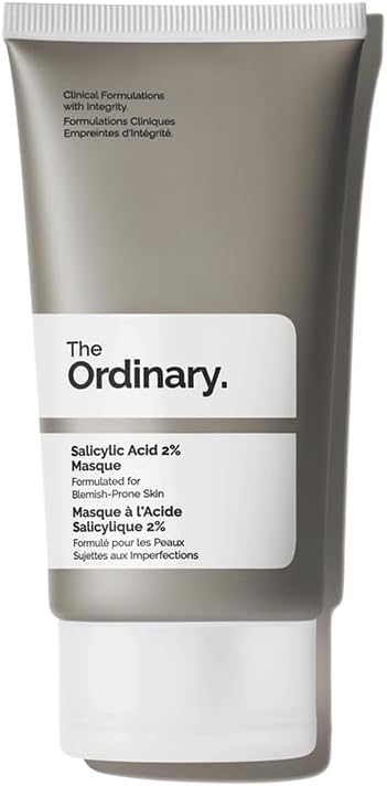 The Ordinary Salicylic Acid 2% Masque 50ml - With 2% Salicylic Acid, Vegetable Charcoal, Amazonian Clays and Squalane