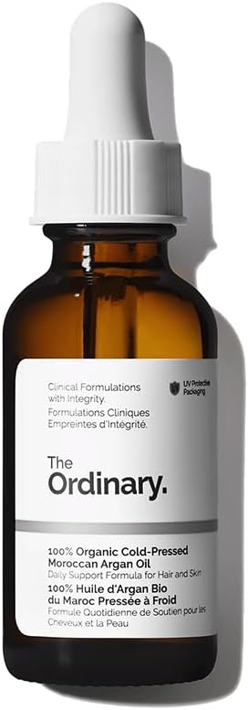 The Ordinary 100% Organic Cold-Pressed Moroccan Argan Oil (Daily support formula for hair and skin)