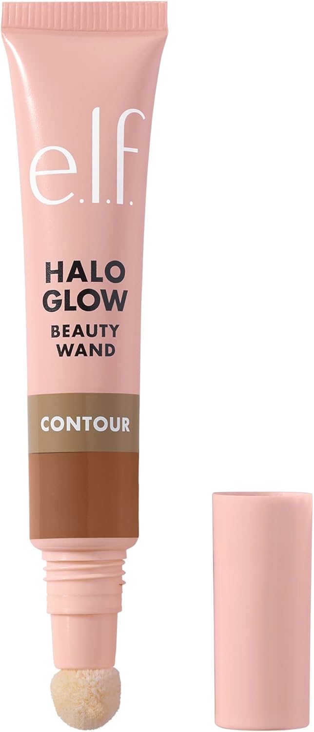 e.l.f. Halo Glow Contour Beauty Wand Liquid Contour Wand for a Naturally Shaped Look, Buildable Formula, Vegan & Cruelty Free, Light/Medium, 10 ml