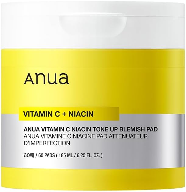 ANUA Vitamin C Toning Up Blemish Pad, 60 Pieces, Toner Pad, Skin Tone, Skin Tone, Corneum, Pore Care, Moisture Moisturizing, Mixed Skin, Vitamin C Toner Pad, Skin Care, Korean Cosmetics