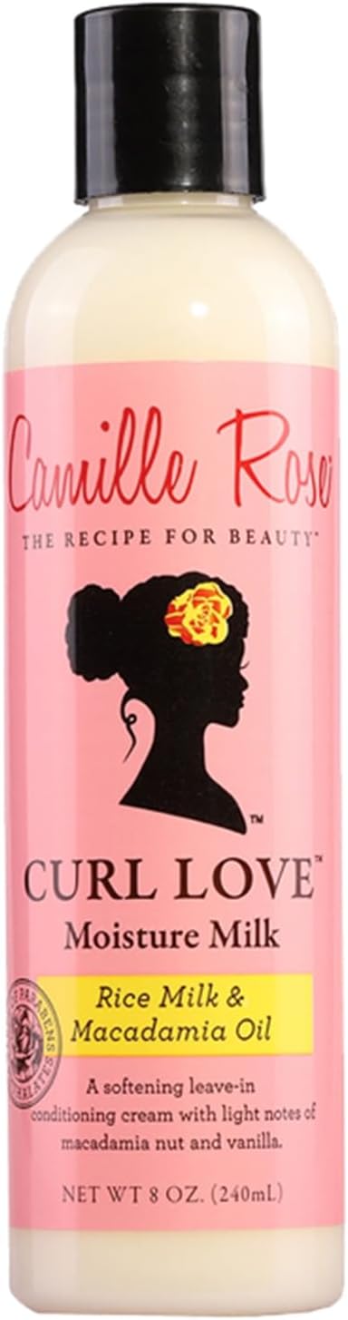 Camille Rose Curl Love Moisture Milk Leave-In Conditioner, Vanilla, 8 Fl Oz