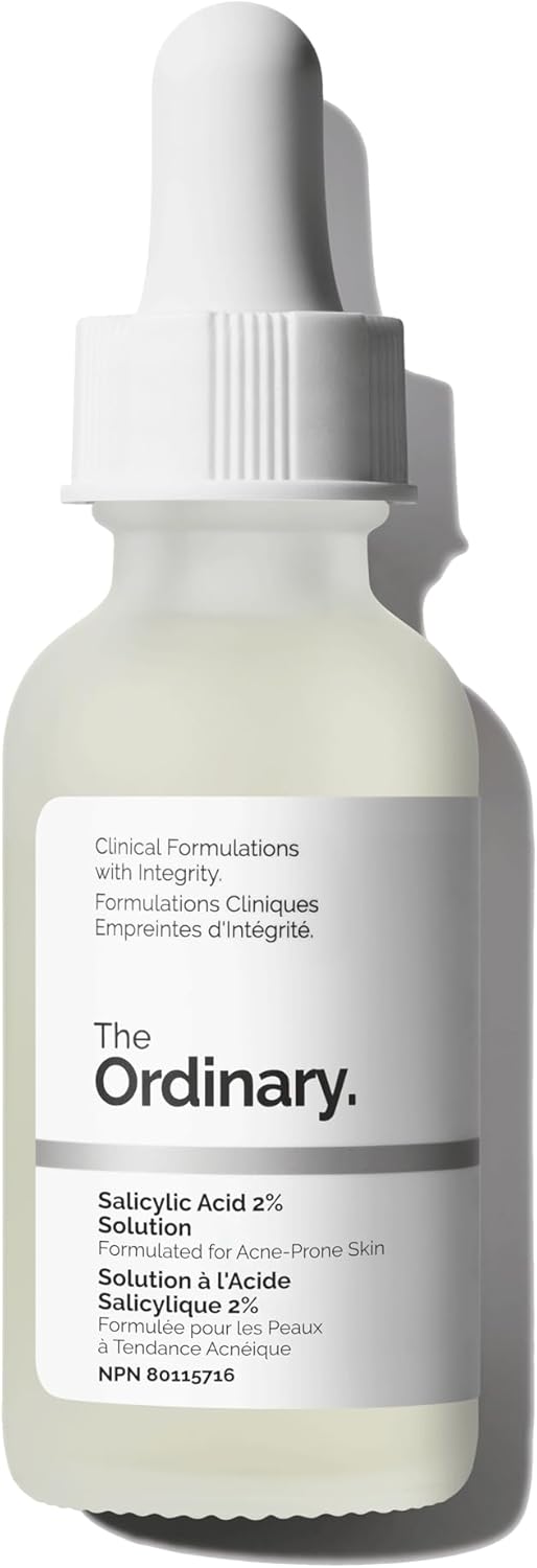 The Ordinary Salicylic Acid 2% Solution, Acne-Fighting Serum for Blemish-Prone Skin, 1 Fl Oz