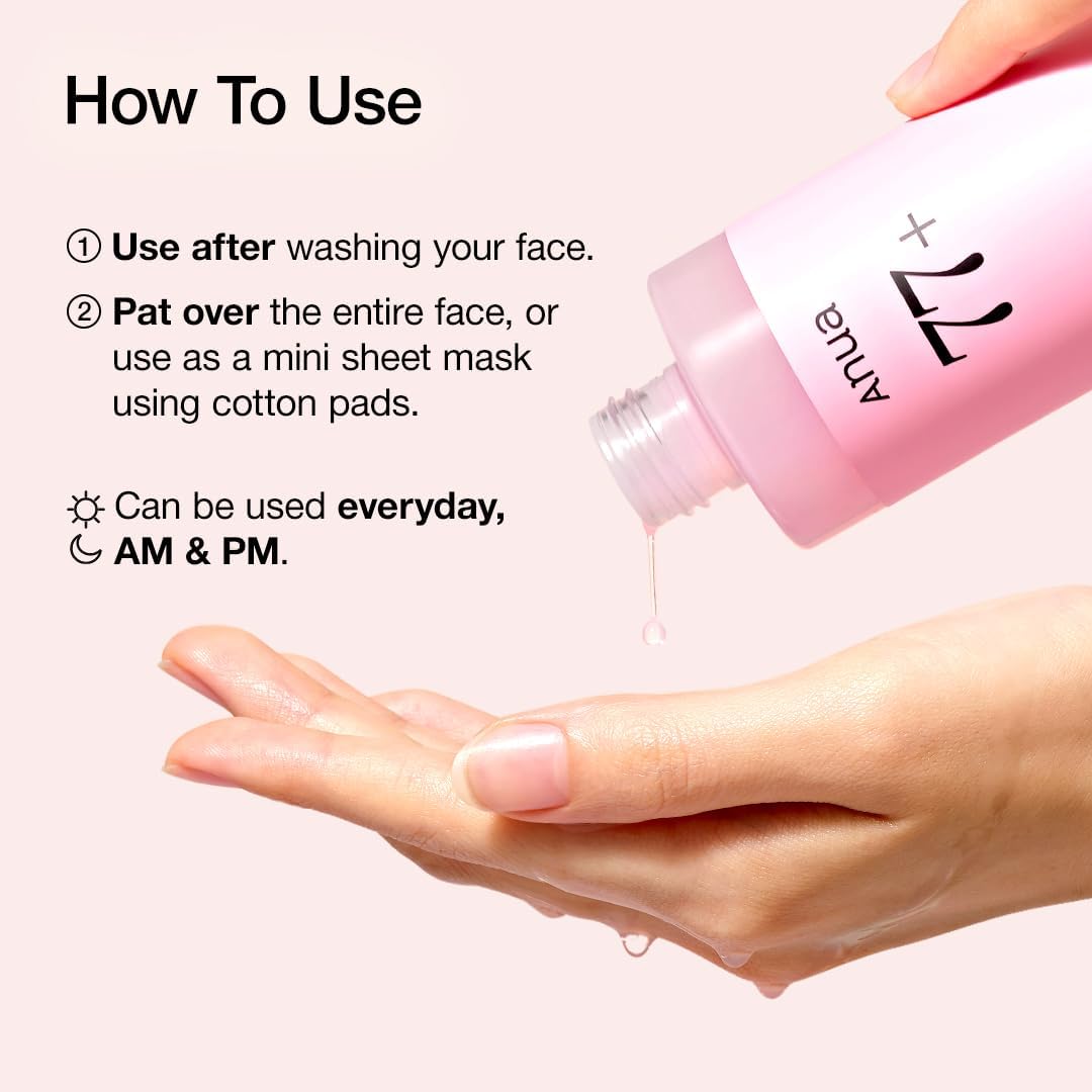ANUA Peach 77 Niacin Essence Toner, Facial Toner for Glass Skin, Niacinamide, Panthenol, Ceramides, Korean Skin Care, Facial Toner for Glass Skin, 250ml/8.45 fl.oz.