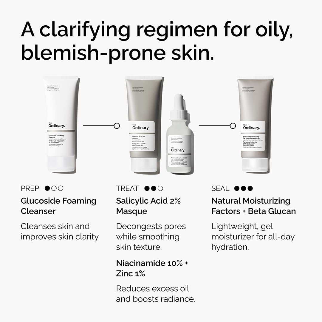 The Ordinary Salicylic Acid 2% Masque 50ml - With 2% Salicylic Acid, Vegetable Charcoal, Amazonian Clays and Squalane