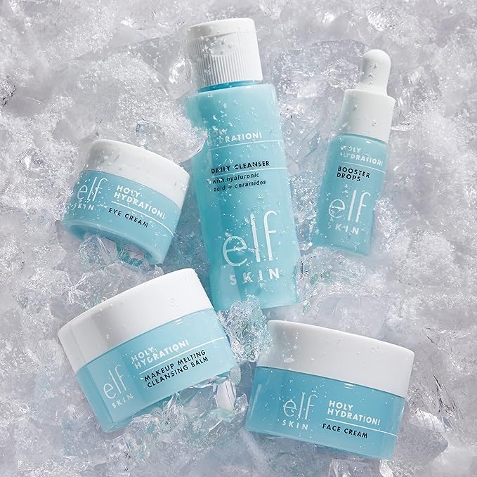 e.l.f. e.l.f.SKIN Hydrated Ever After Skincare Mini Kit, Cleanser, Makeup Remover, Moisturizer & Eye Cream For Hydrating Skin, TSA-friendly Sizes