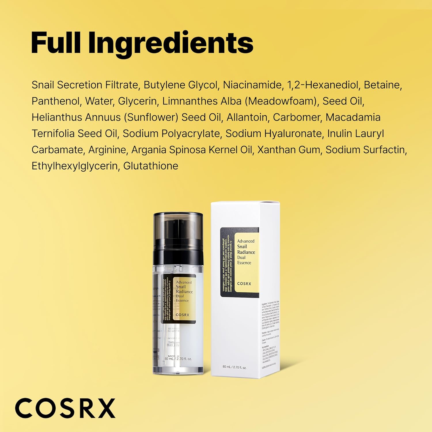 Cosrx Advanced Snail Radiance Dual Essence 80 ml