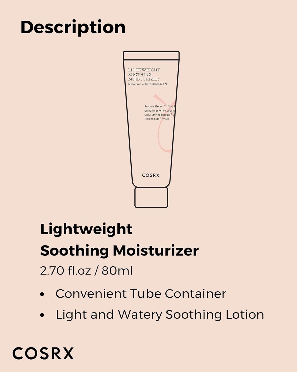 Cosrx Ac Collection Lightweight Soothing Moisturizer 2.0, 80 ml, 2.7 Fl Oz Pack Of 1