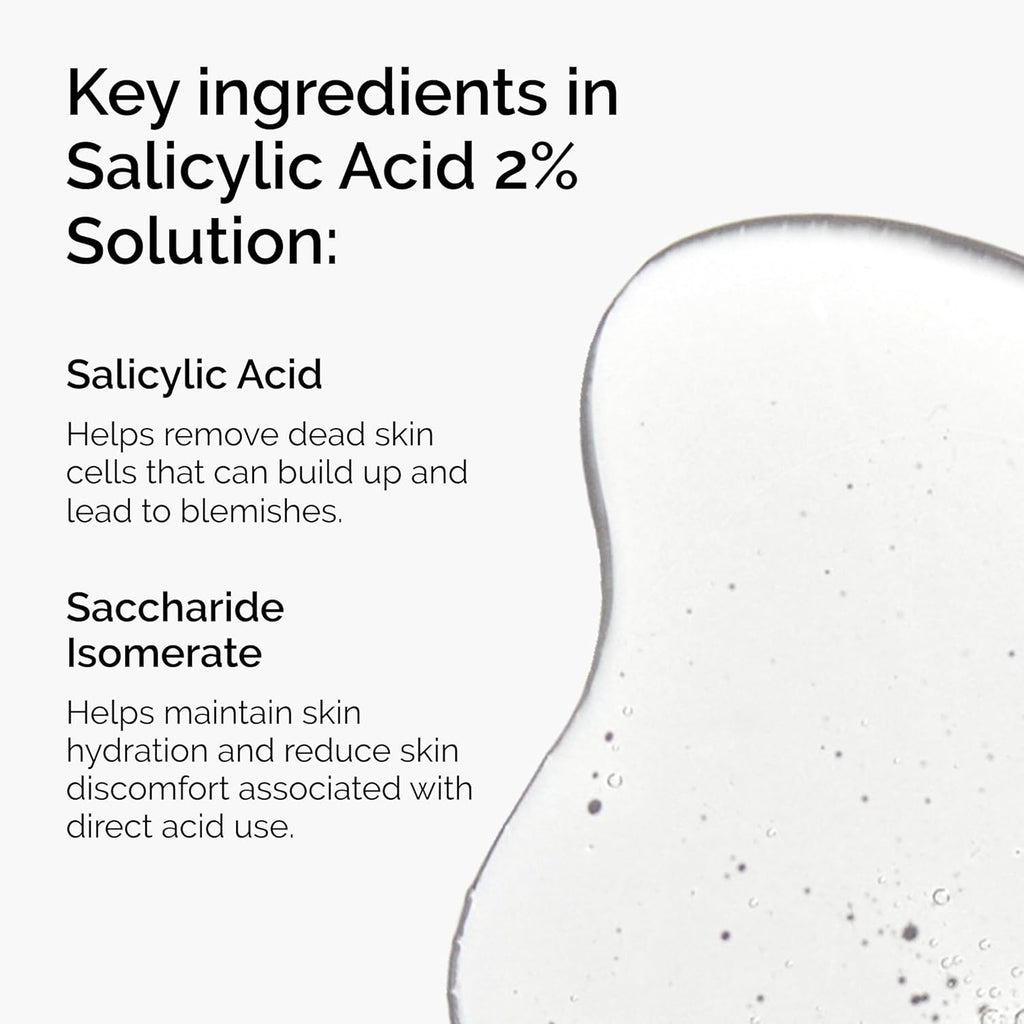 The Ordinary Salicylic Acid 2% Solution, Acne-Fighting Serum for Blemish-Prone Skin, 1 Fl Oz